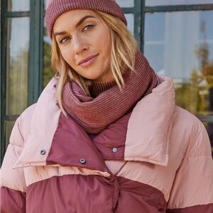 The Coziest Cashmere Blend Ribbed Scarf MSRP $80